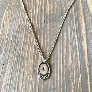 handmade Accessories - Hand stamped typewriter letter necklace handmade Accessories - Hand stamped typewriter letter necklace